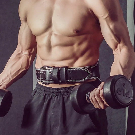Protective Belt Fitness Men And Women Squat Deadlift Weightlifting Belt PU Leather Weightlifting Deadlift Fitness Protective Bel - Fields Of Fitness