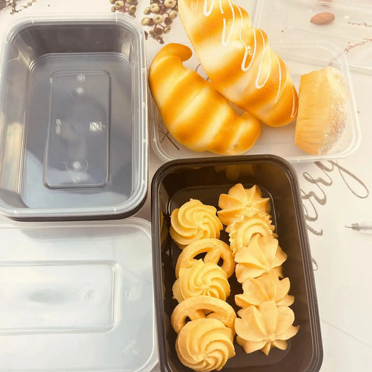 10pcs/30pcs 10pcs Disposable Plastic Food Containers Fruit Salad Bento Box Prep Storage Lunch Boxes Microwavable Meal Restaurant - Fields Of Fitness